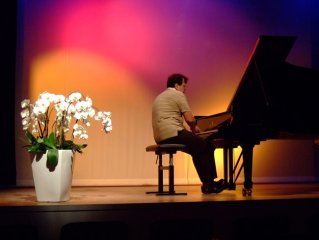 Andrei Gavrilov bei der Probe zu einem Recital auf unserem Steinway&Sons B-211
